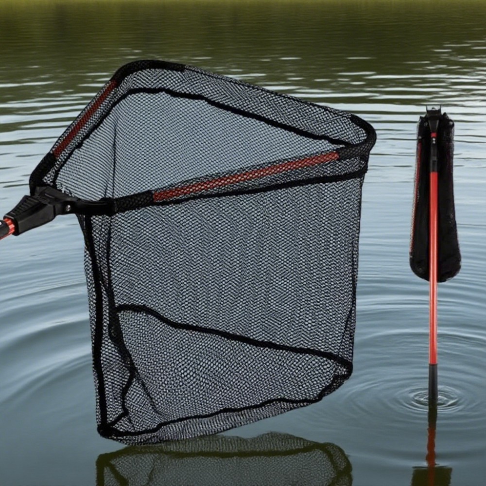 Landing Net Telescopic - 90cm Foldable Fishing Net with Aluminum