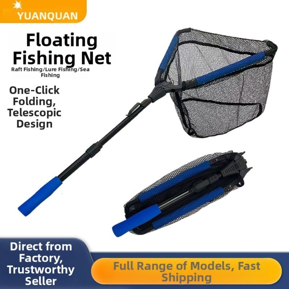 Landing Net Telescopic - Aluminium Alloy Floating Fishing Net Nylon