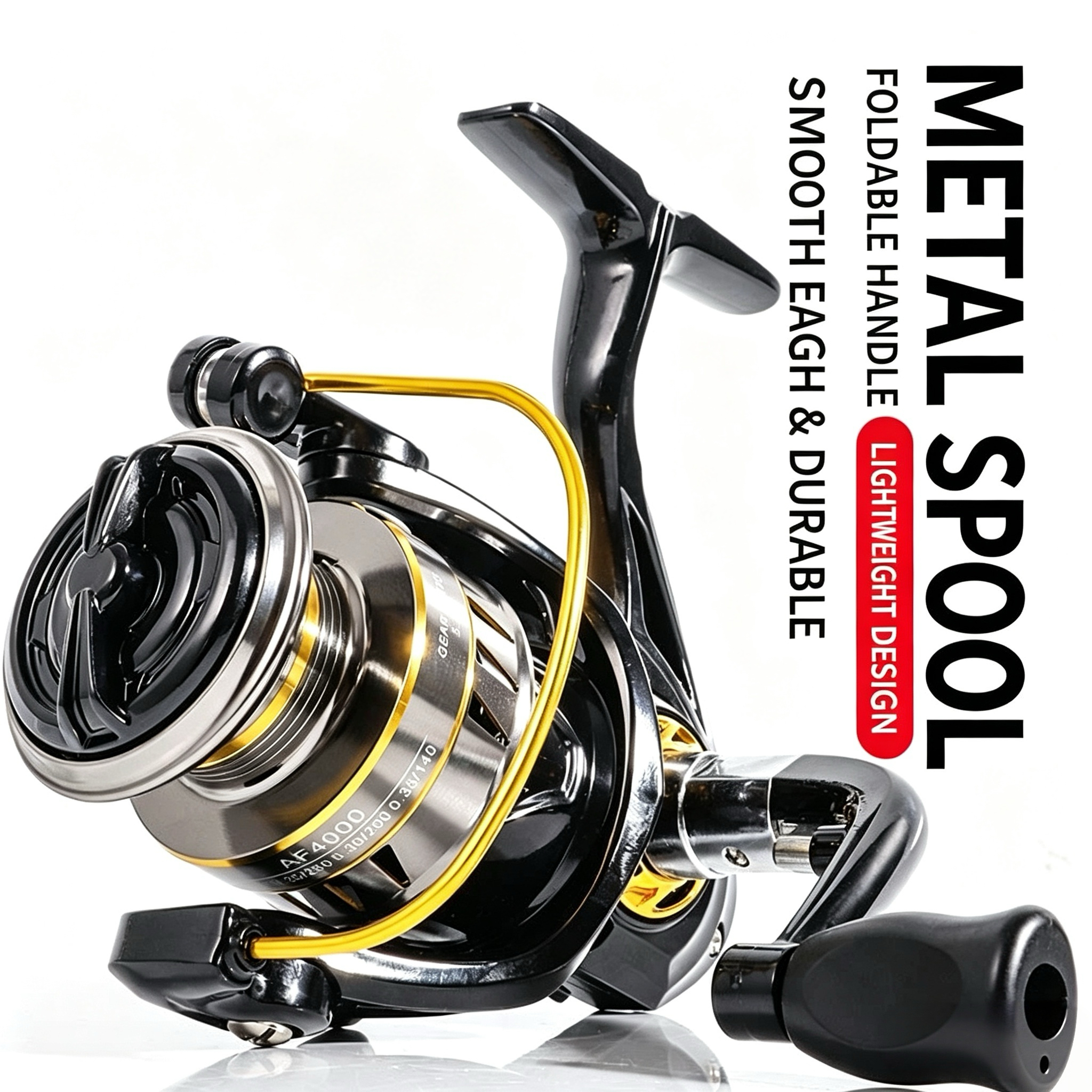 Fishing Lure - Full Metal Spinning Reel, Long Cast