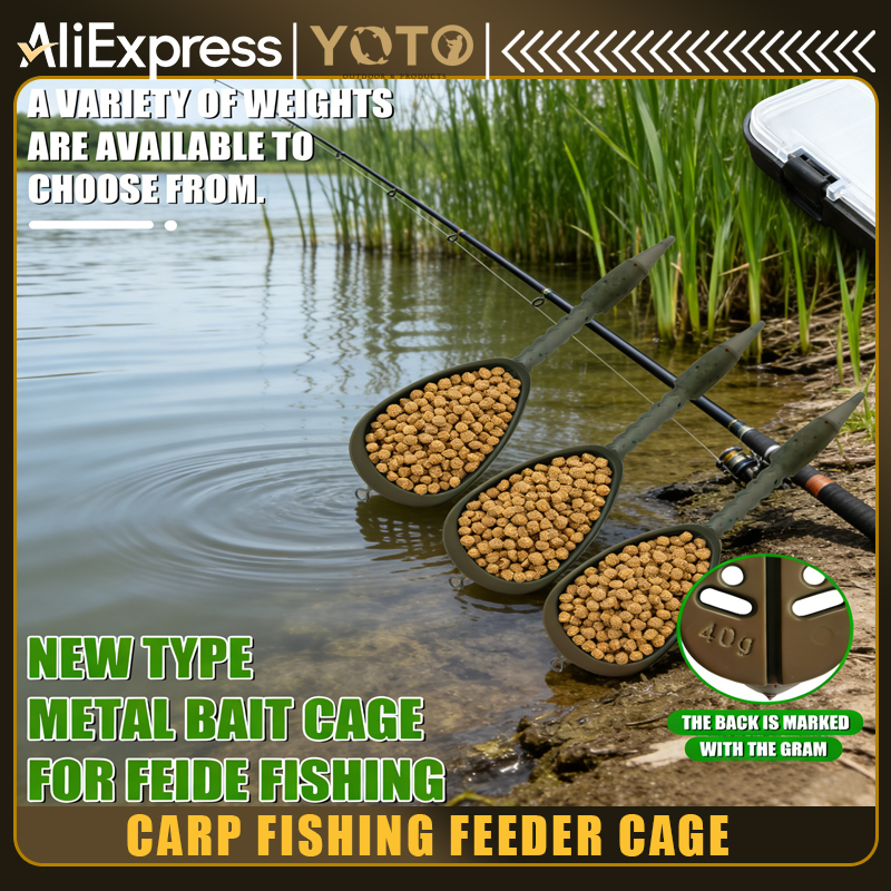 Fishing Equipment Bait - YOTO Small Zinc Alloy Bait Cages