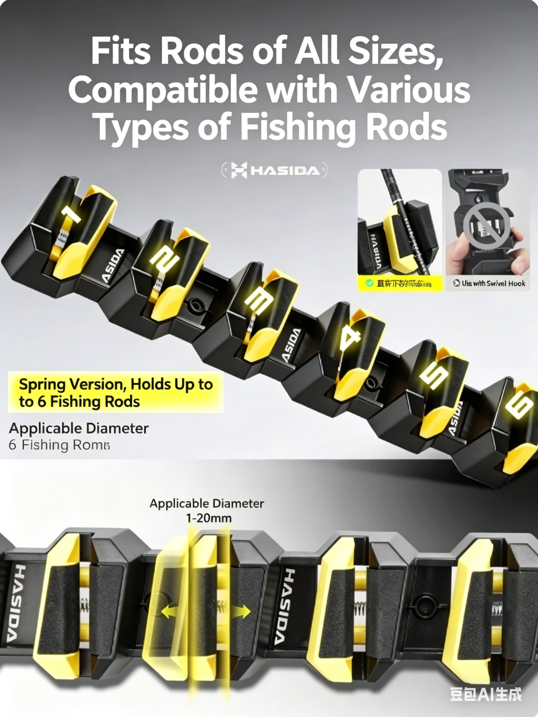 HASIDA Soft Rubber Wall-Mounte - Fishing Lure reseña y precio