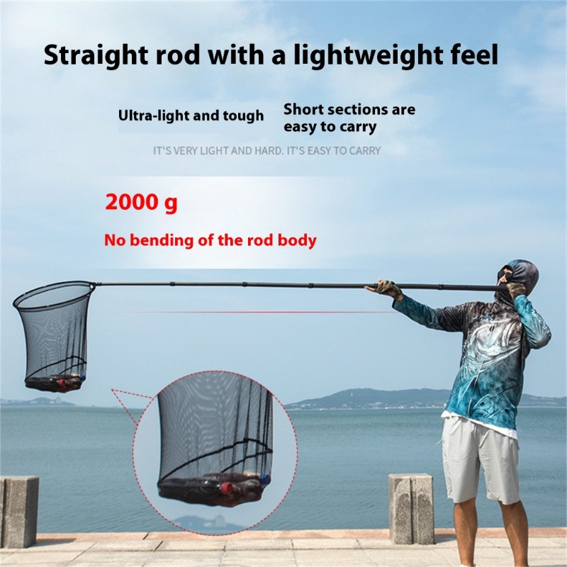  Fishing Handle Poles Carbon F - Landing Net Telescopic reseña y precio