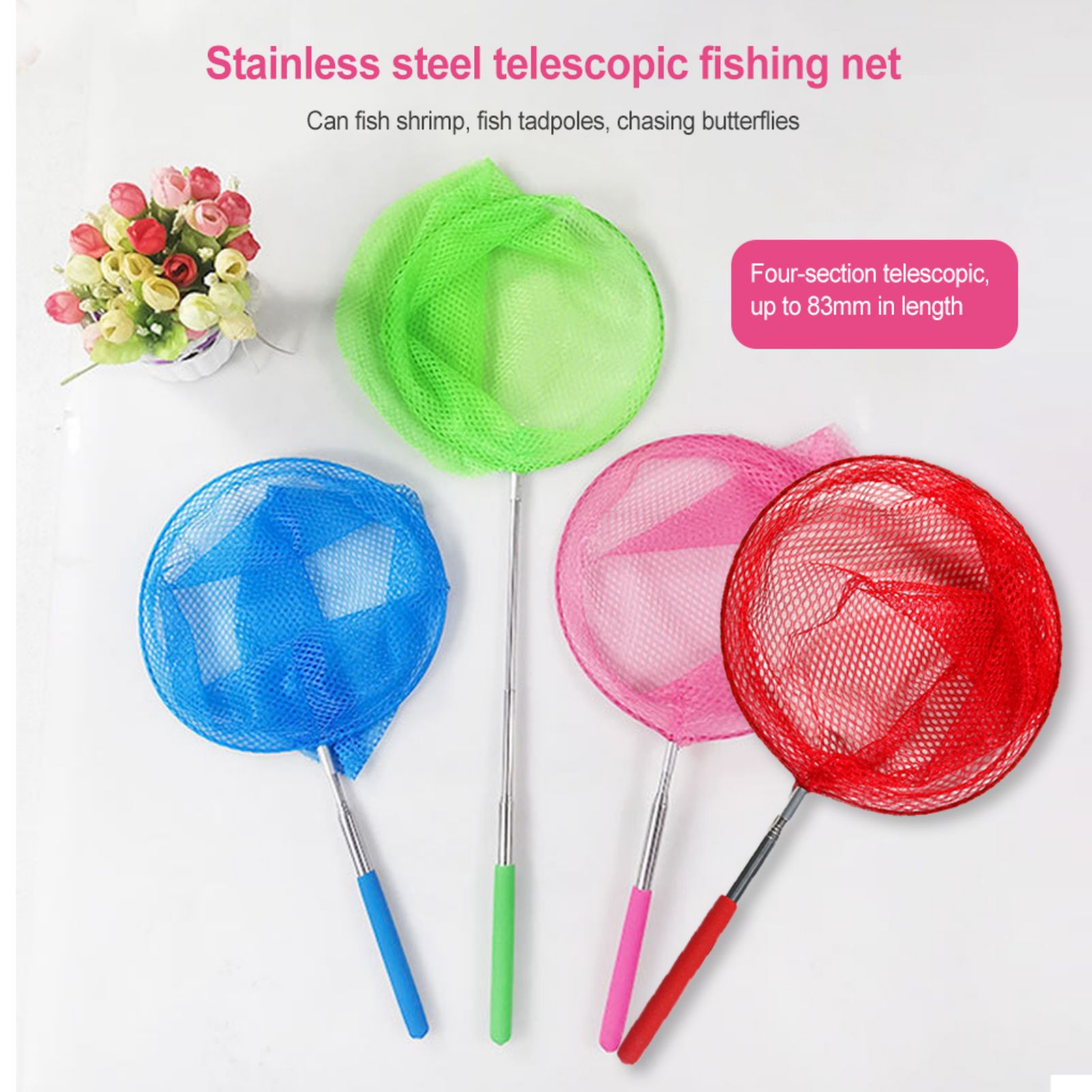 Mini Fishing Net Colorful Anti - Landing Net Telescopic reseña y precio