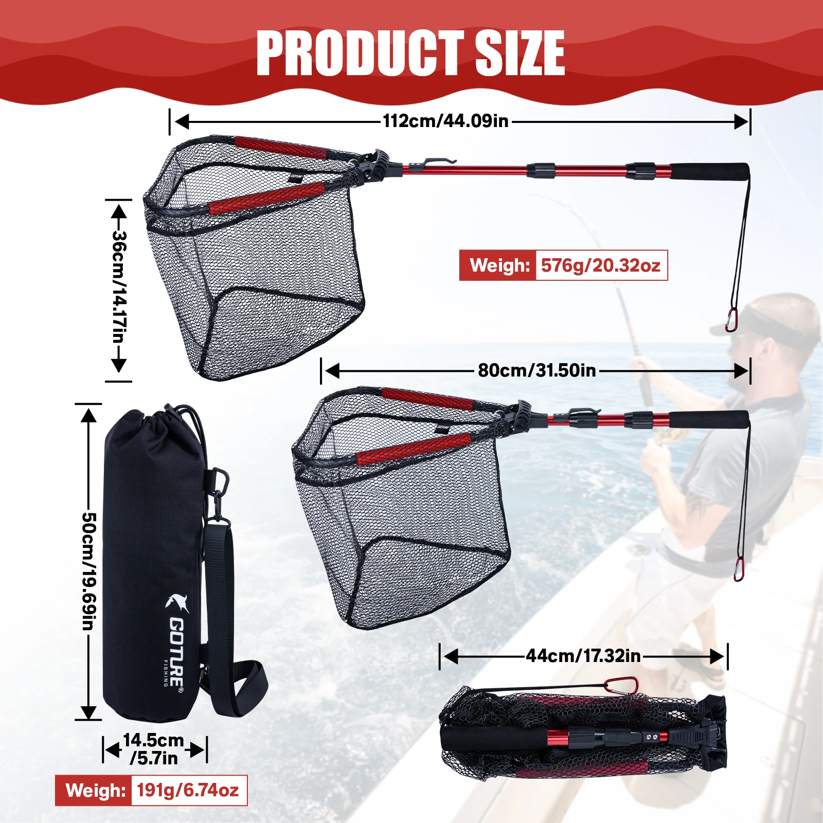 Goture Folding Fishing Brail N - Landing Net Telescopic reseña y precio