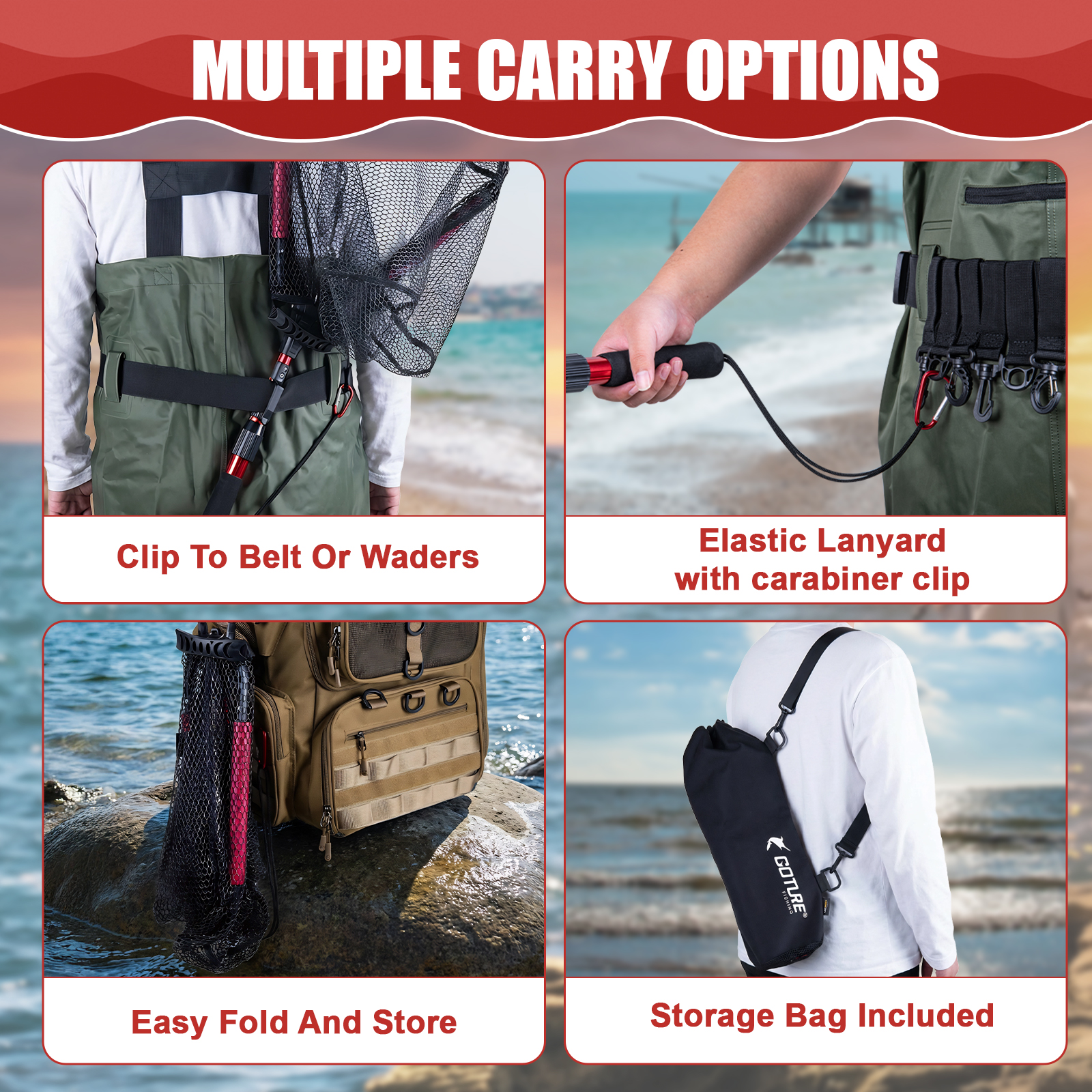 Goture Folding Fishing Brail N - Landing Net Telescopic reseña y precio