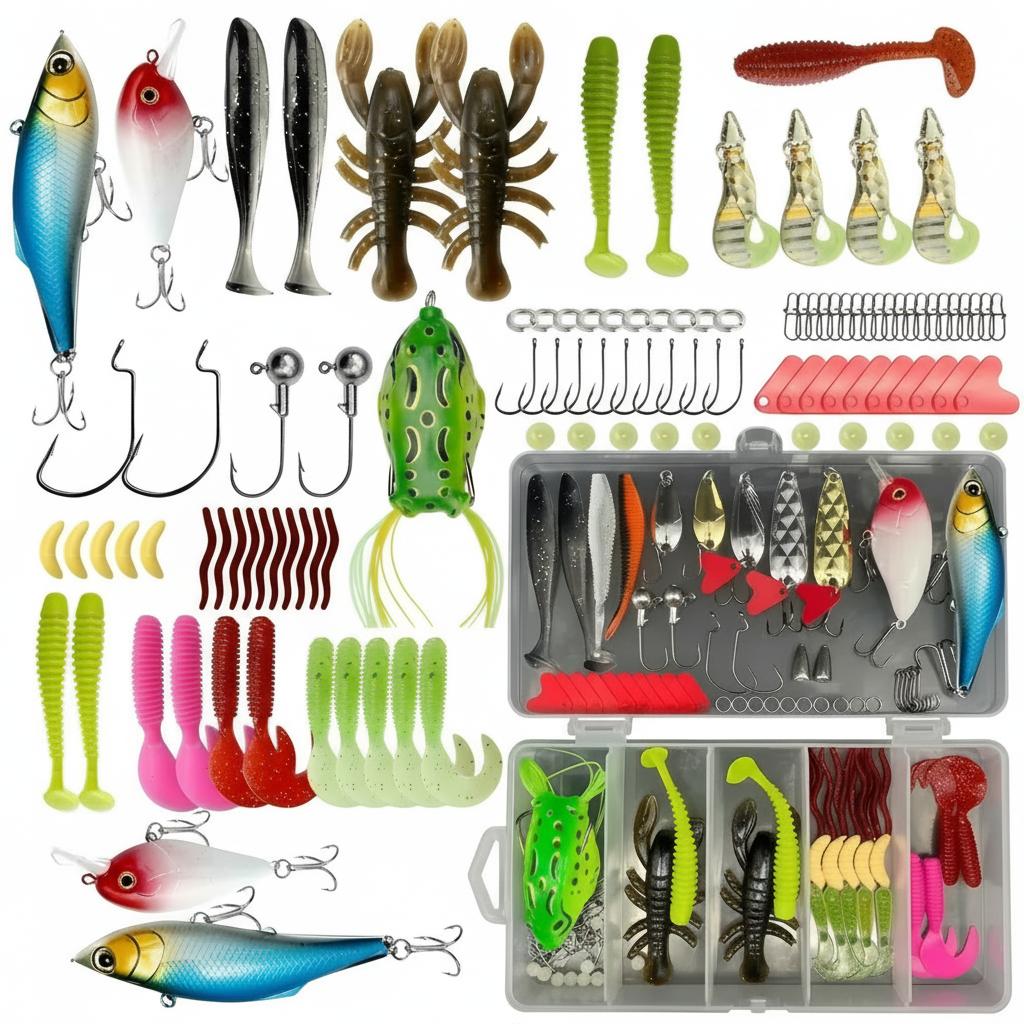 133Pcs Premium Fishing Lures T - Fishing Equipment Bait reseña y precio