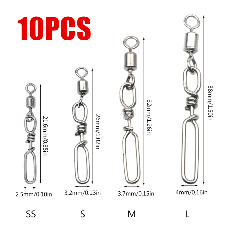 10Pcs Stainless Steel Quick Sn - Fishing Equipment Guide reseña y precio