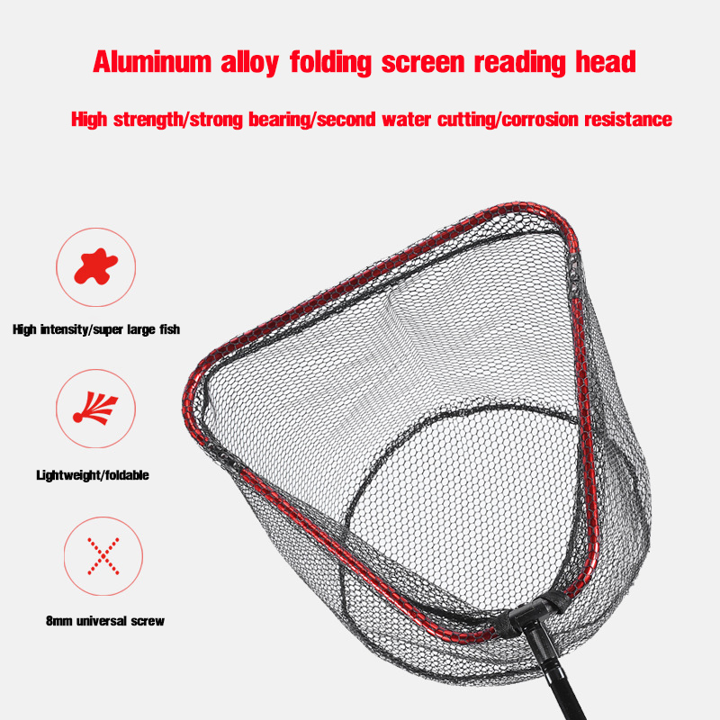 Aluminum Alloy Rubber Coated F - Landing Net Telescopic reseña y precio