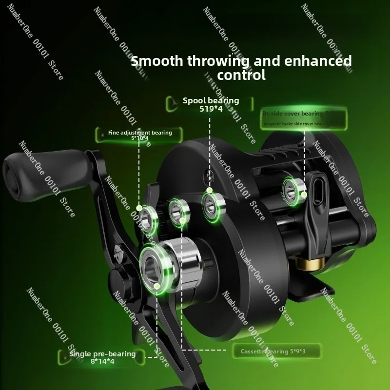 Electronic Magnetic Brake Fish - Baitcasting Reel reseña y precio