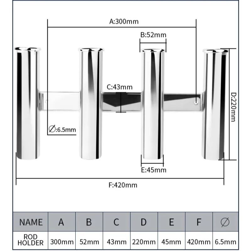 Stainless Steel 4 Tubes Rod ho - Rod Holder Fishing reseña y precio