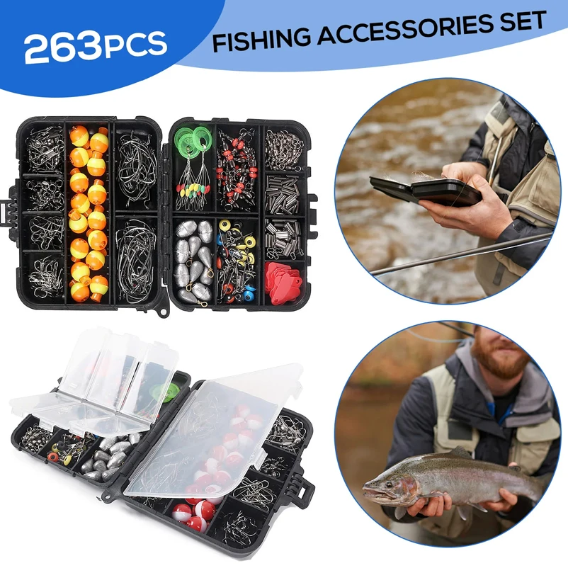 263pcs Outdoor Fishing Accesso - Fishing Equipment Hook reseña y precio
