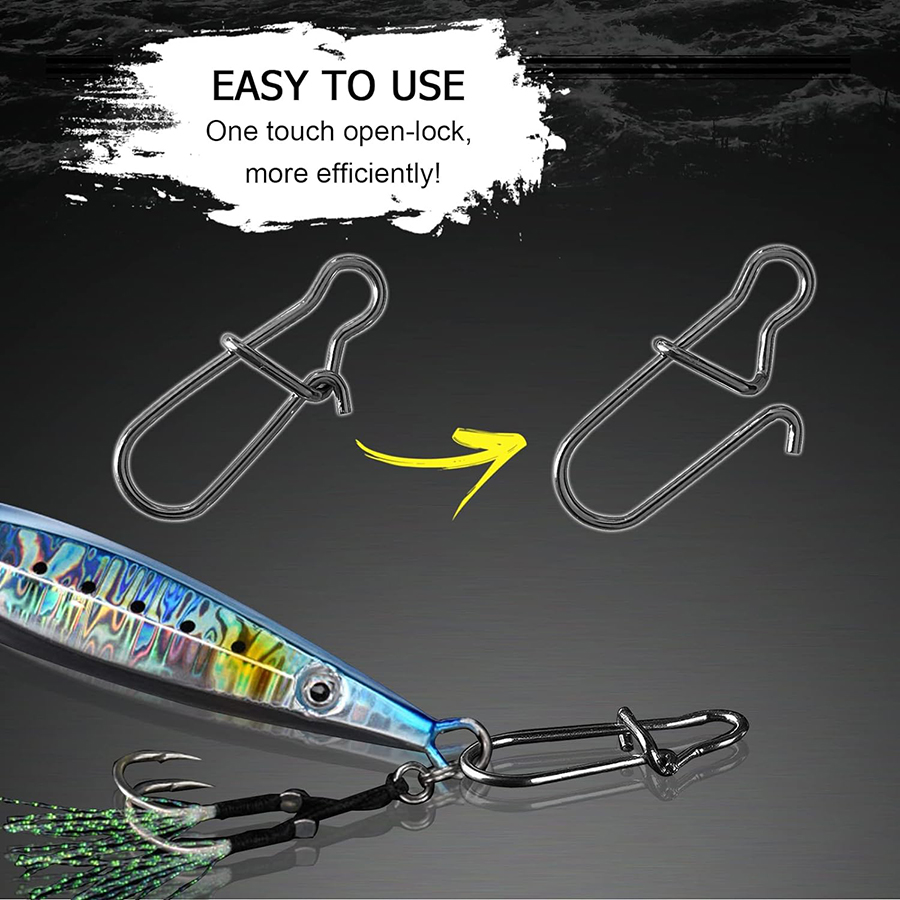 50Pcs Crankbait Snaps Stainles - Fishing Equipment Hook reseña y precio