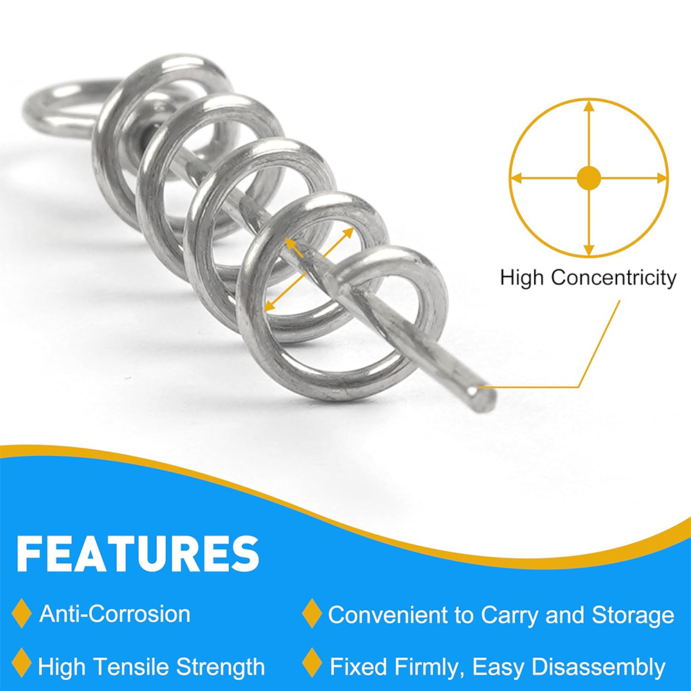 50Pcs Spring Twist Lock Fishin - Fishing Equipment Hook reseña y precio