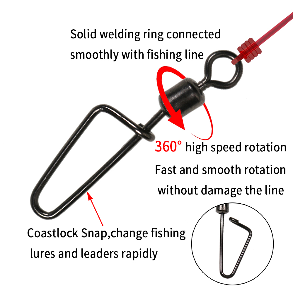 20PCS #12 -1/0 Rolling Swivel  - Baitcasting Reel reseña y precio