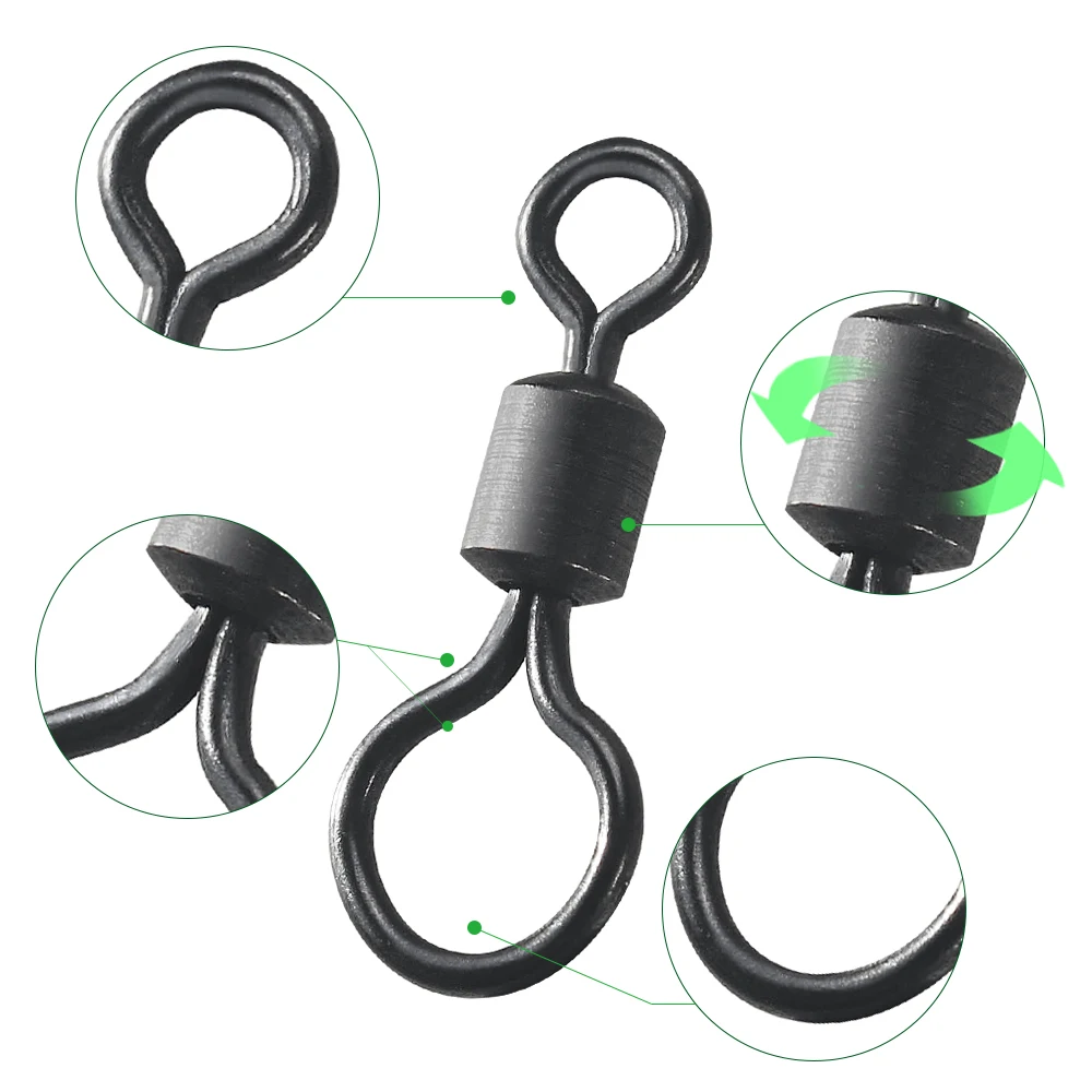 100pcs Carp Fishing Swivel Big - Fishing Equipment Hook reseña y precio