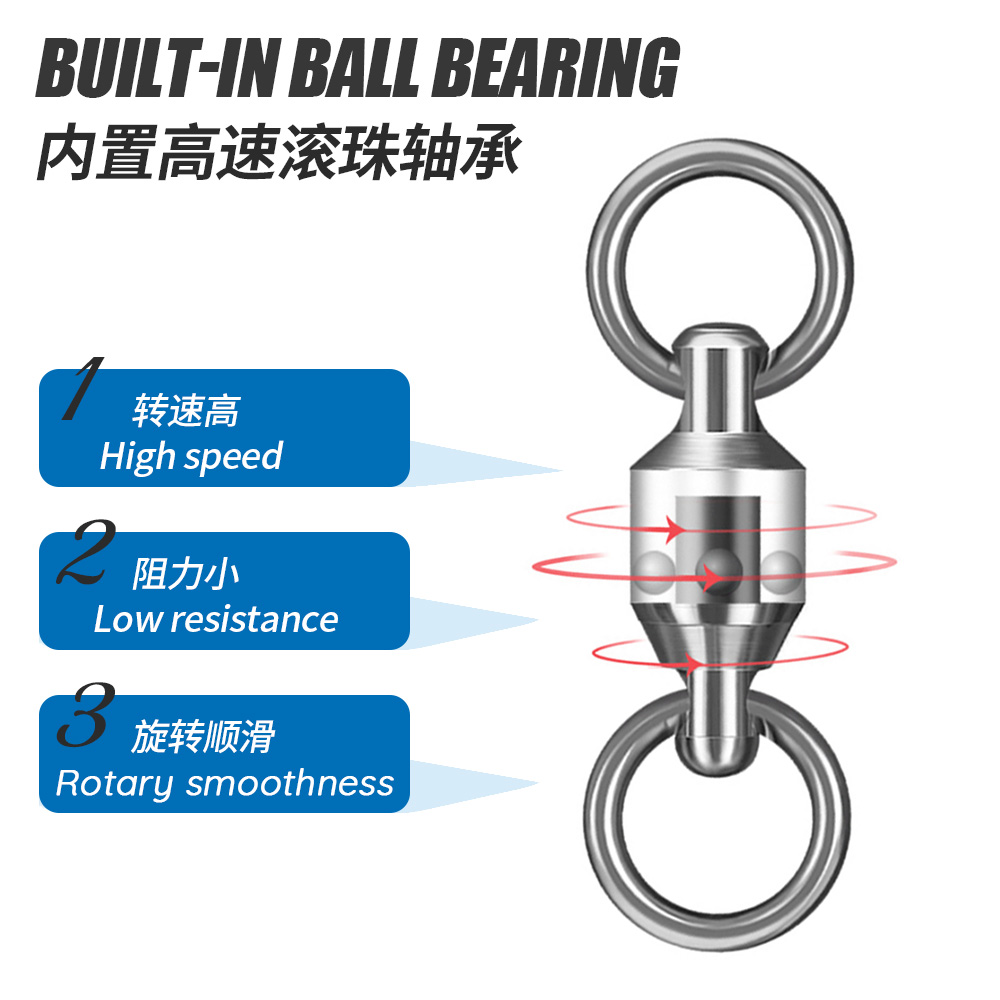 JIGGINGPRO Ball Bearing Swivel - Fishing Equipment Hook reseña y precio