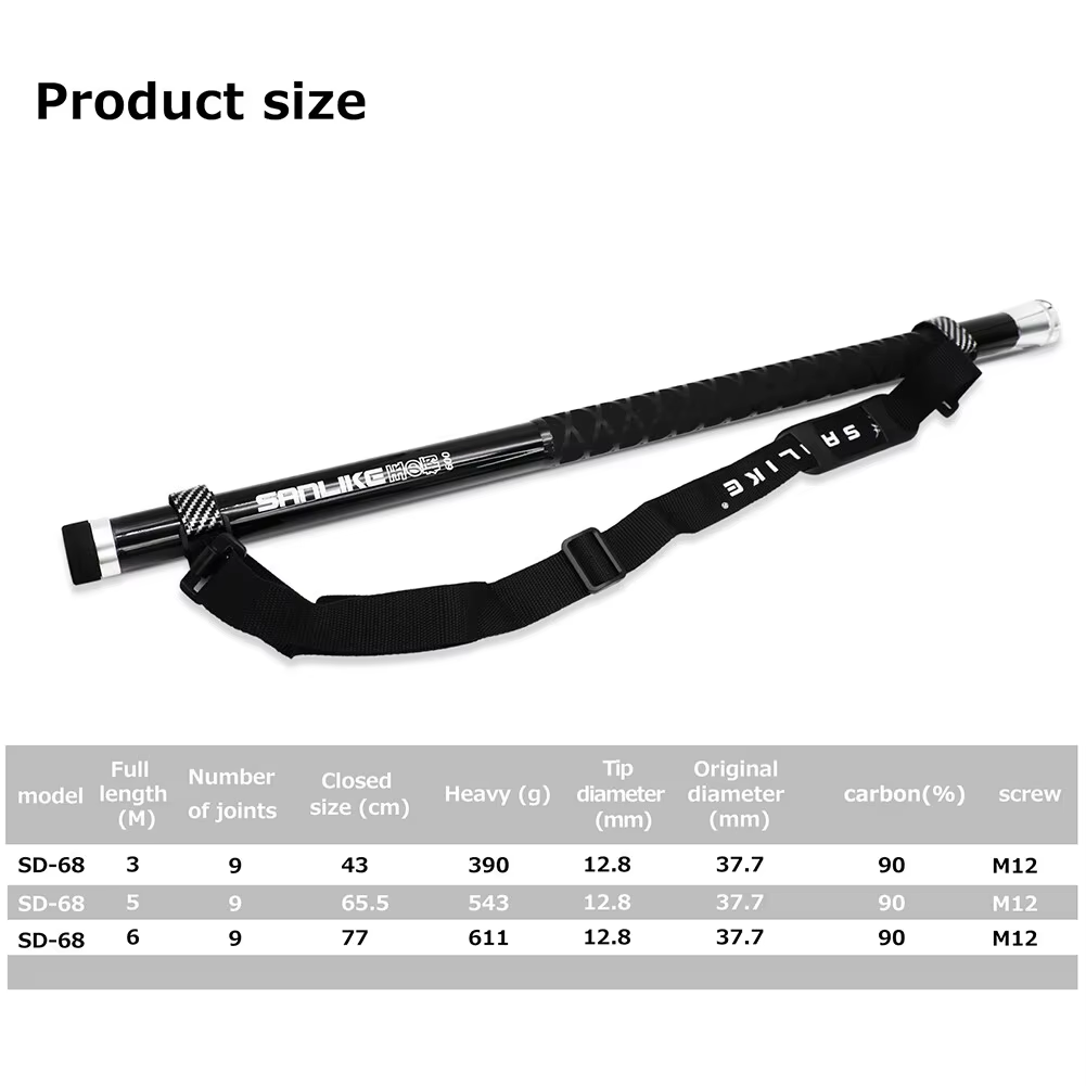 SANLIKE 3m Black Telescopic Ca - Landing Net Telescopic reseña y precio